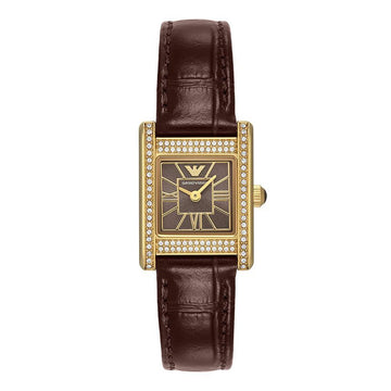 ARMANI Genni Damen Lederuhr mit quadratischem Zifferblatt AR11705 144730597