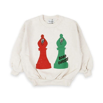 Bobo Choses Kids Checkmate Printing Sweatshirt (Ivory) B225AC032 199 147429322 [P]