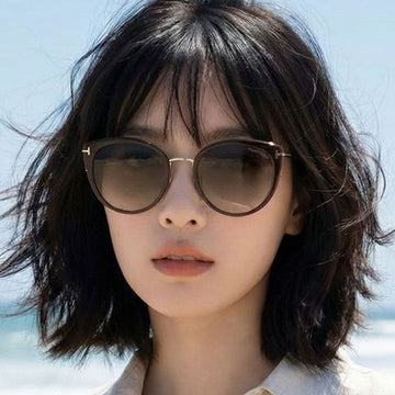 TOM FORD サングラス TF1141K 45F アジアフィット ブラウン キャットアイ ファッション ラウンド 139988403