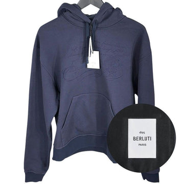 BERLUTI メンズコットンフーディティーシャツネイビー R23JHL33 022 N78 149747120