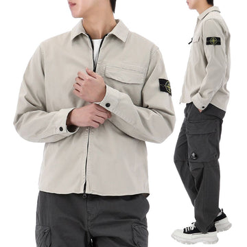 Stone Island 26SS Patch Zip-up Shirt Jacket 152832958