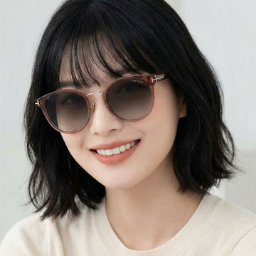 Tom Ford Sunglasses TF1247 K 45B Round Unisex Horn-rimmed Translucent Asian Fit Luxury 150696369