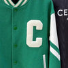 CELINE ジャクソン ウール テディ バーシティ ジャケット グリーン 46 152838421 [P]