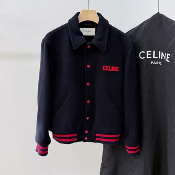 CELINE ウールテディバスティジャケット ブラック 36 152839211