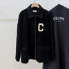 CELINE Paris Patch Corduroy Padded Jacket Full Set 152839246 [P]