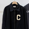 CELINE Paris Patch Corduroy Padded Jacket Full Set 152839246 [P]