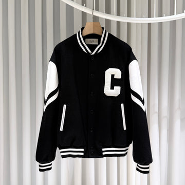 CELINE テクスチャードウールジャクソンテディジャケットブラック 152840848