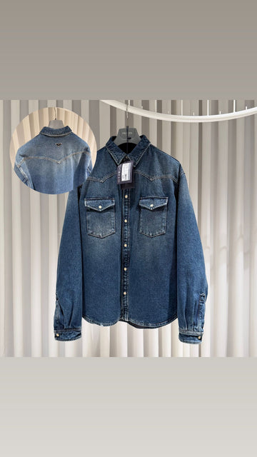 PRADA ツーポケット三角ロゴデニムパディングジャケット 152841399