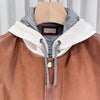 BRUNELLO CUCINELLI Leder Hoodie Weste Braun 152841449 [P]