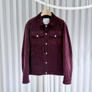BRUNELLO CUCINELLI (A+/XL) / コーデュロイバーガンディパデッドジャケット 152841466