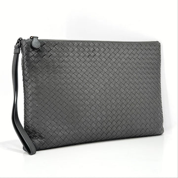 BOTTEGA VENETA Clutch aus Intrecciato Grau 152869990