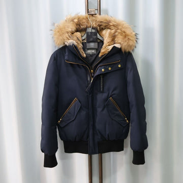 MACKAGE Dixon Navy Mit Golddetails Puffer-Jacke 38/95 152870096