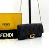 Fendi Chain Wallet Crossbody Bag Black (8M0365) 152870338 [P]