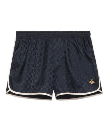 Gucci Bee Embroidered GG Nylon Swim Shorts 152203157