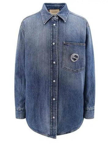 Gucci Washed Organic Denim Shirt Jacket 772882 XDCT9 4447 133010839
