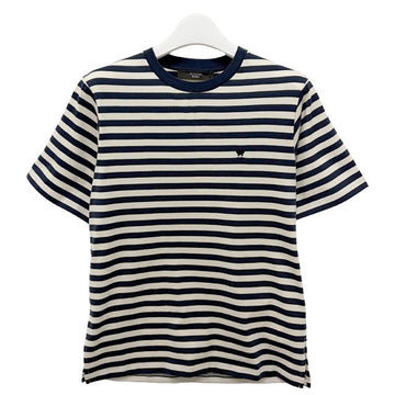 Weekend MaxMara VENACO Stripe Logo Butterfly Regular Fit T-Shirt in Blue Ecru 152876315