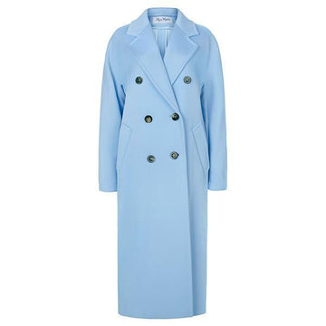 MaxMara Light Blue Madam Long Coat 007 30071185 [P]