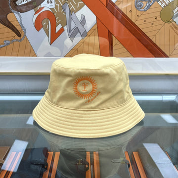 Hermes Sunshine Cotton Bucket Hat Yellow 58 152887459