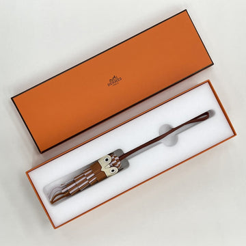 HERMES オウル バッグチャーム ゴールド/ライラック H085001 152922427