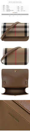 BURBERRY Medison Check Flat Crossbody Bag Braun 8084492 124399557 [P]