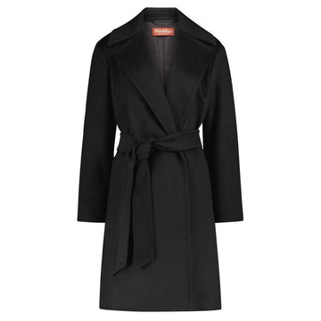 MaxMara Belted Wool Coat Black 24FW 2426016091 013 119577517