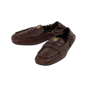 Miu Miu 5D341E EFX F0NBL FW25 Women's Lusso Napa Leather Loafers 152929309