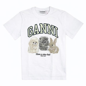 GANNI ロゴプリントTシャツ 149507220