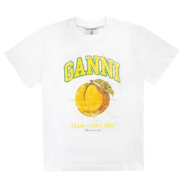 GANNI T3529 リラックスピーチ半袖Tシャツ 125461499