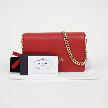 PRADA メタルロゴチェーンショルダークロスバッグ 1BP006 152599803