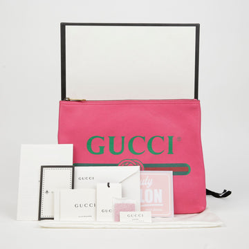 Gucci Logo Print Portfolio Clutch 152752893