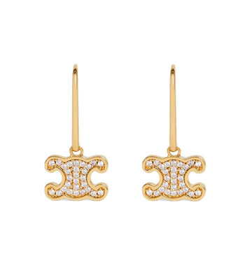 Celine 26SS Triumph Rhinestone Earrings 460GC6BZI 35OR 152930168