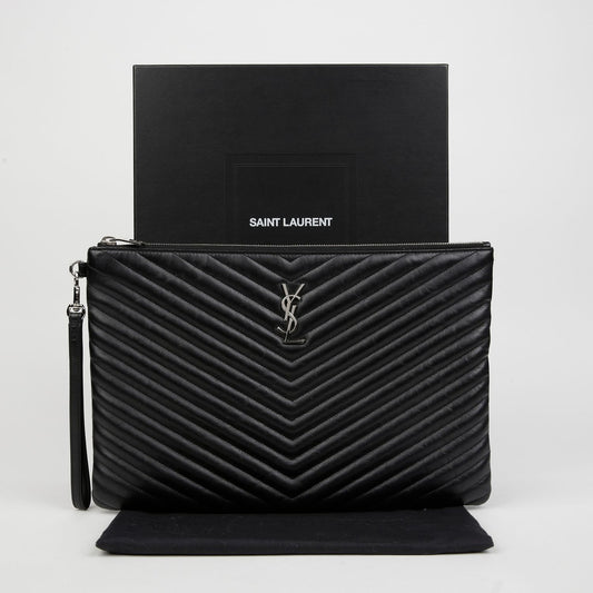 SAINT LAURENT Dokumentenhalter Clutch mit Monogramm 440222 152783502 [P]