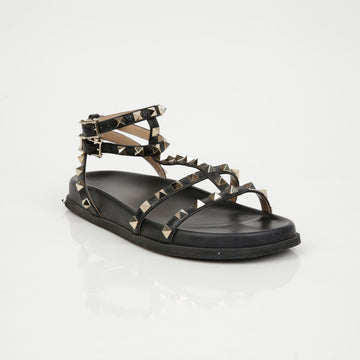 VALENTINO ラックスタッドストラップフラットサンダル 152784038
