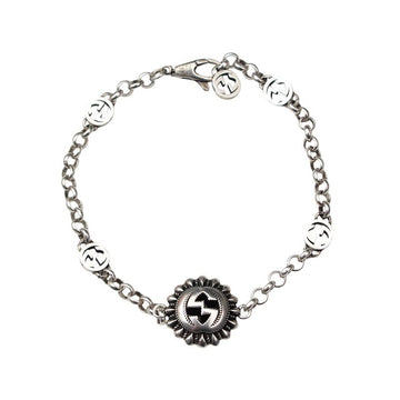 GUCCI 925 Silber GG Logo Charm Armband 152930602