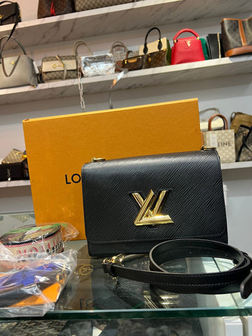 Louis Vuitton Black Epi Twist MM Top Handle Tote Bag 152930640