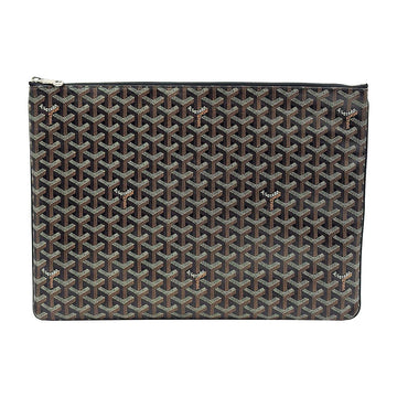 GOYARD ブラックゴヤディンキャンバスセナGMクラッチ 152964693