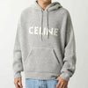 CELINE Ribbed Wollpullover mit Kapuze Grau 2XL 152977357 [P]