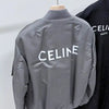 CELINE Bomberjacke mit Rückenlogo Grau 152977500 [P]