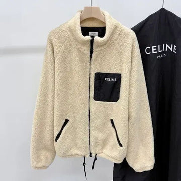 Celine Oslot Fleece Jacket Ivory 150152138