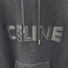 CELINE Übergröße M Ripplederlogo Woll-Hoodie Schwarz 152978343 [P]