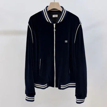 CELINE [XL] Triope Samt Track Jacke Zip-Up 2Y89C748Q 150246335