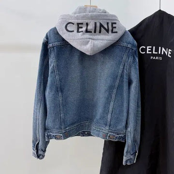 Celine Hooded Denim Jacket Grey 2Q472930F 151004741