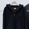 Celine [XL] Triope Wool Cotton Fleece Hooded Jacket 152979812 [P]