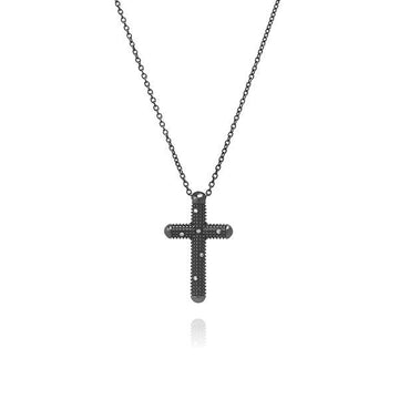 Damiani Metropolitan Cross Diamond 18K White Gold Necklace 20062159 144646580