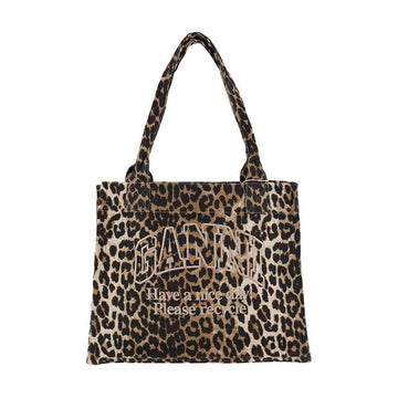 GANNI Leopardenmuster Easy Large Shopper Bag Tote Bag A5807 943 148409692