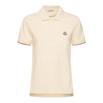 MONCLER Damenlogo Baumwoll-Pique Poloshirt Weiß 8A00004 84720 034 152888551