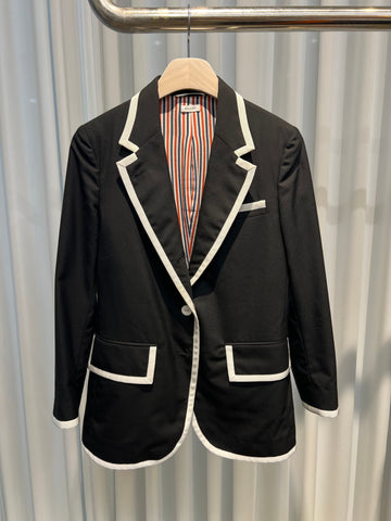 THOM BROWNE Damen Blazer Jacke in Twill Schwarz 153014093 [P]