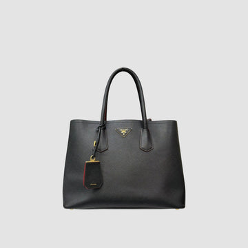 PRADA サフィアーノ ダブル ブラック トートバッグ B2756T 153015937
