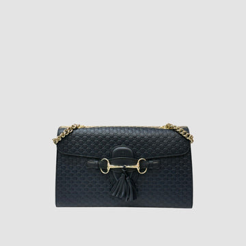 GUCCI マイクロシマ ネイビー ショルダーバッグ 44963 153015948