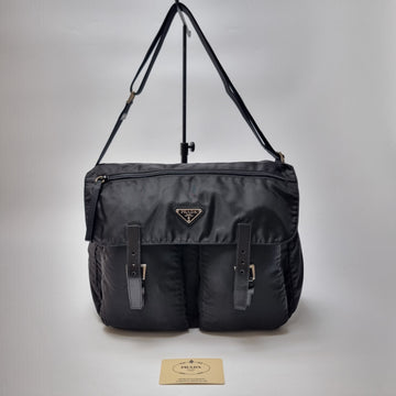 Prada Two-Pocket Messenger Bag Crossbody Unisex (Premium Shoulder Bag, Guarantee Card) 153050281